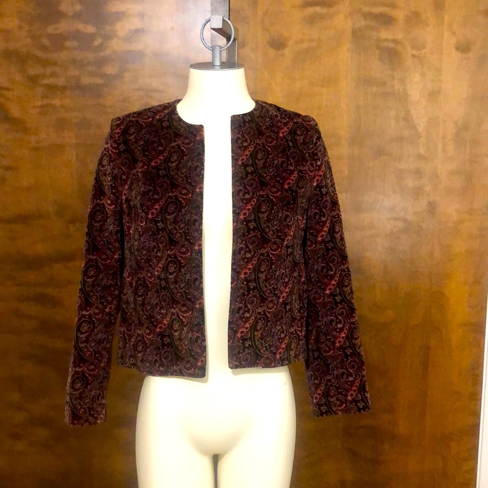 Vintage Velvet Crop Blazer